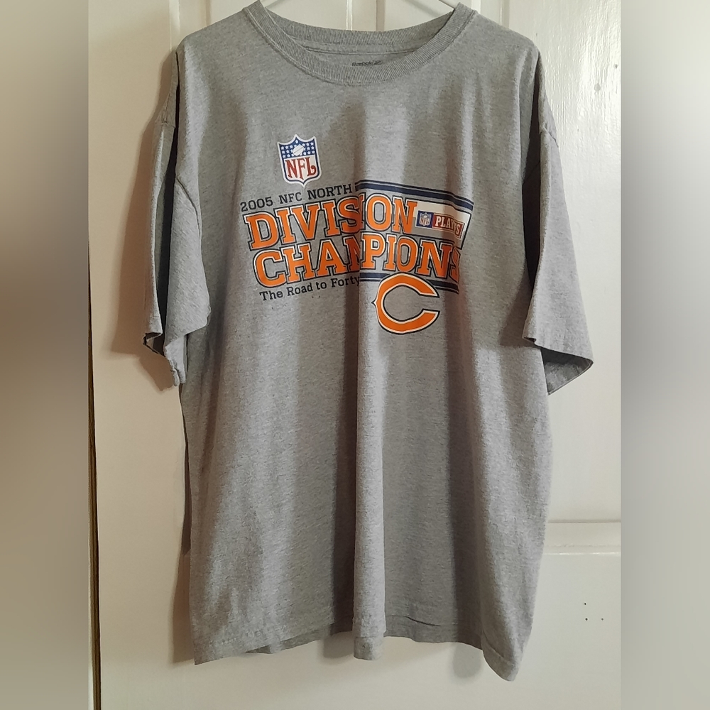 2005 Chicago Bears Division Playoffs Champions Tshirt, Road To Forty, Big Tall